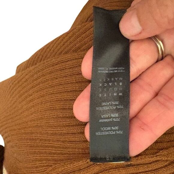 XS White House Black Market Duster Cardigan Lightweight Caramel Brown Quality Fa - Picture 4 of 6